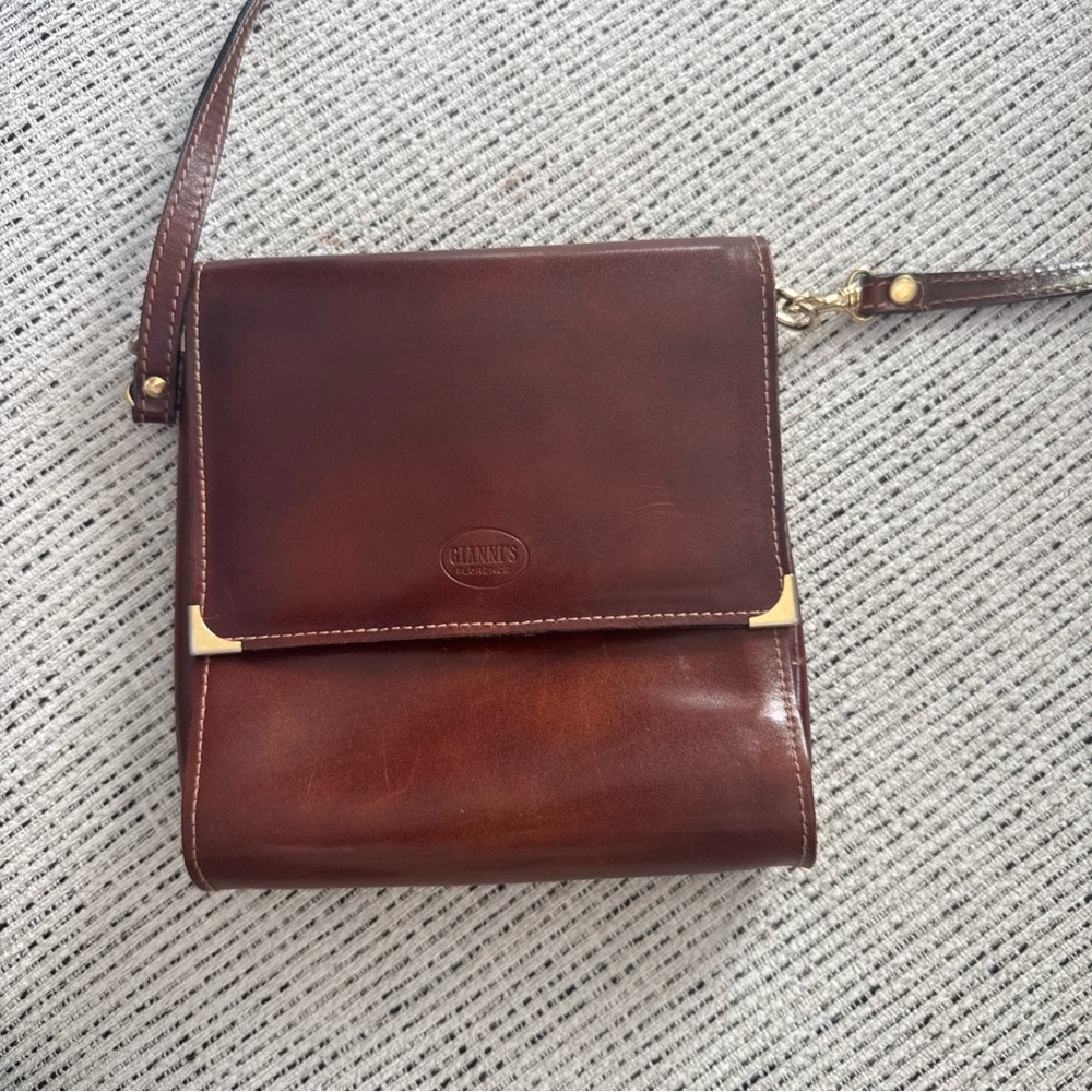 Giannis Florence Vintage Leather Crossbody Bag